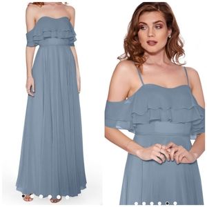 NWT Azazie Haden dusty blue bridesmaid dress